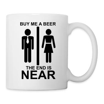 Bier Wein Whiskey Schnaps Alkohol - Tasse - Weiß - Rechts