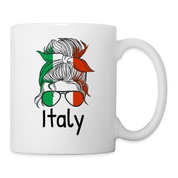 Italie Flag Lunettes de soleil Drapeau italien - Mug blanc - blanc - Droite