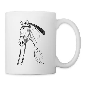 Cheval - Mug blanc - blanc - Droite