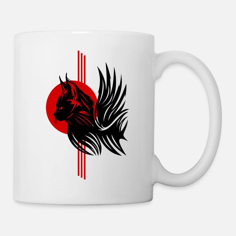 Fantasy Full Moon Cat Maman - Mug blanc - blanc