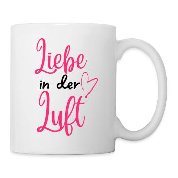 "Liebe in der Luft" Valentinstagsdesign für Paare - Tasse - Weiß - Rechts