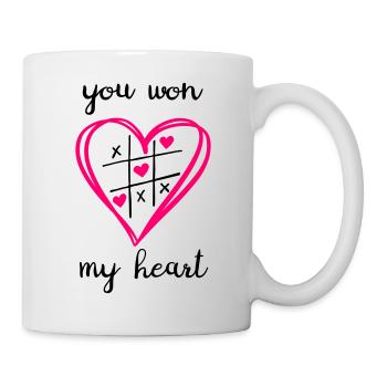 Tu as gagné mon cœur - Mug blanc - blanc - Droite