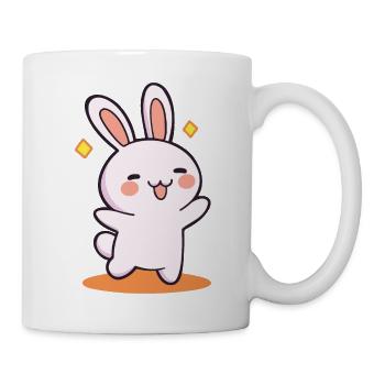 Lapin heureux - Mug blanc - blanc - Droite