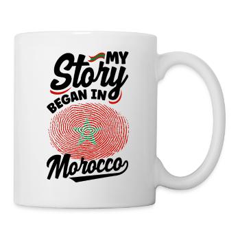 Maroc Maroc Maroc Drapeau Mon histoire a commencé en - Mug blanc - blanc - Droite
