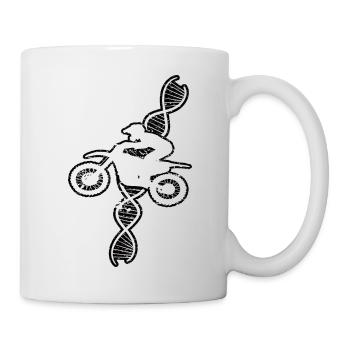 Motorrad Motorcross Motorradfahrer Motorradfan - Tasse - Weiß - Rechts