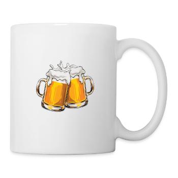 Jugend vergeht Durst bleibt - Bier trinken Spruch - Tasse - Weiß - Rechts