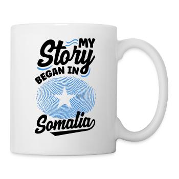 Somalie Somalie Drapeau somalien Mon histoire a commencé en - Mug blanc - blanc - Droite