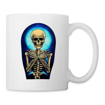 squelette style peinture acrylique - skate - Mug blanc - blanc - Droite
