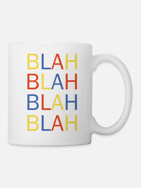 bla bla - Mug blanc - blanc