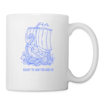 Prêt à rejoindre les dieux du Valhalla Retro Viking - Mug blanc - blanc - Droite