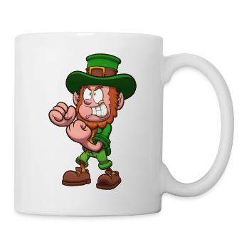 Angry Leprechaun Ready To Fight - Mug - white - Right