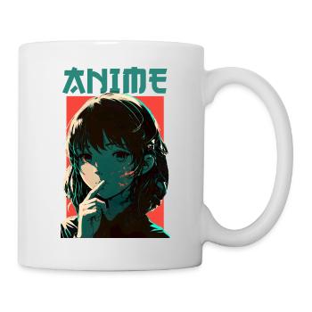 Anime Mädchen Egirl Manga Animiert Porträt Japan - Tasse - Weiß - Rechts