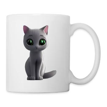 Grey cat free - Mug - white - Right