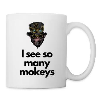 Monkeys everywhere - Mug - white - Right