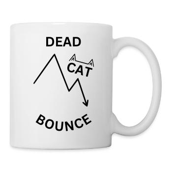 Dead Cat Bounce - for stock market and stock market fans - Mug - white - Right