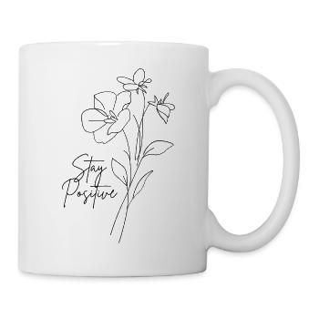 Stay Positive Flower - Mug - white - Right