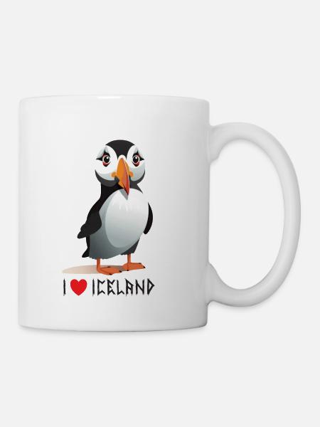 Ich liebe Island - Tasse - Weiß