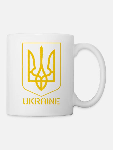 Symbole ukrainien Tryzub - Ukraine Trident - Mug blanc - blanc