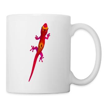 Gecko rouge - Mug blanc - blanc - Droite