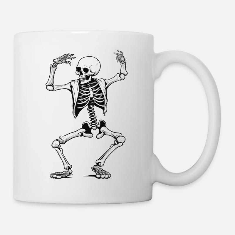 Squelette dansant - Mug blanc - blanc