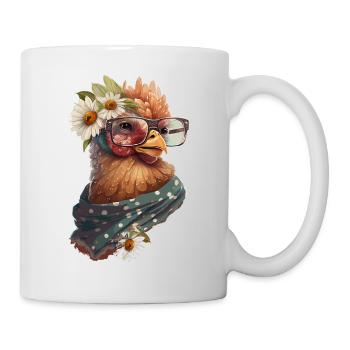 Drôle de poulet - Mug blanc - blanc - Droite