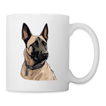 Belgian Malinois - Tasse - Weiß - Rechts
