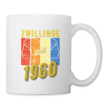 Zwillinge Sternzeichen 1960 Geschenk - Tasse - Weiß - Rechts