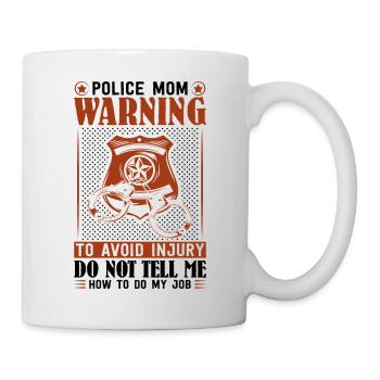 Polizei Polizist Polizeibeamte - Tasse - Weiß - Rechts