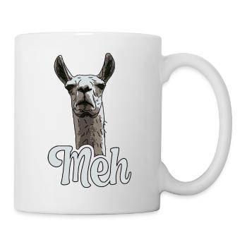 Unbeeindrucktes Lama - Meh - Tasse - Weiß - Rechts