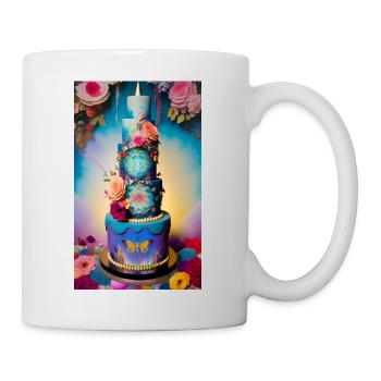 lovely cake to celebrate occasion - Mug - white - Right