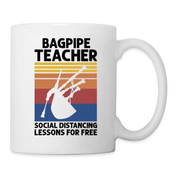 Citation de professeur de cornemuse et joueurs de cornemuse - Mug blanc - blanc - Droite