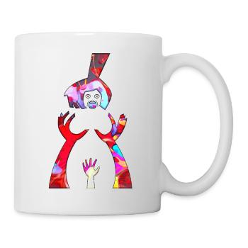 Illusion d’optique art psychédélique rétro formes sexe - Mug blanc - blanc - Droite