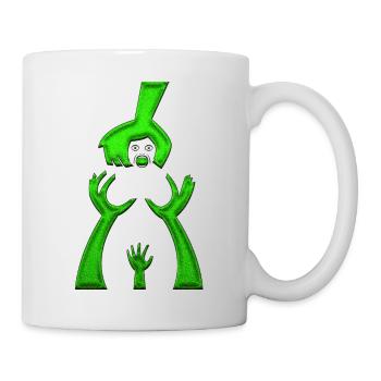Illusion d’optique art psychédélique rétro formes sexe - Mug blanc - blanc - Droite
