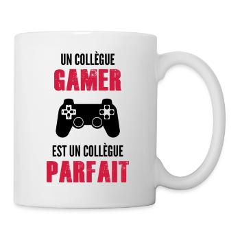 collègue gamer / collègue parfait - Mug blanc - blanc - Droite