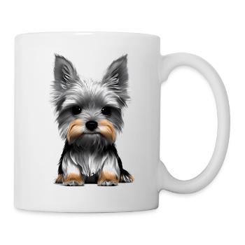 propriétaire de chiot chien Yorkshire Terrier - Mug blanc - blanc - Droite