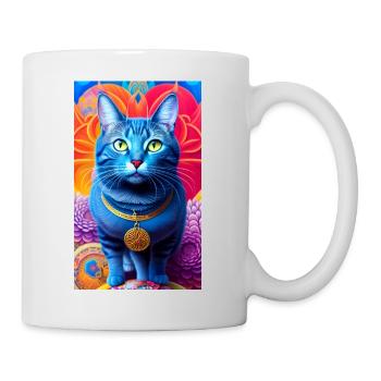 Lovely domestic short haired cat - Mug - white - Right