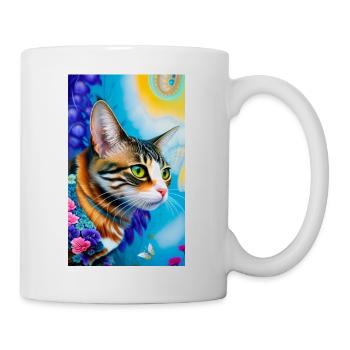 Marvellous domestic short haired cat - Mug - white - Right