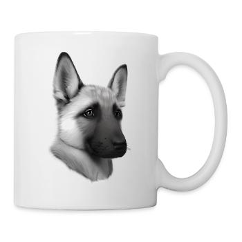 Chiot de chien Berger allemand propriétaire de chien - Mug blanc - blanc - Droite