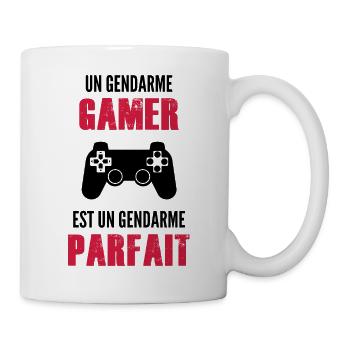 un gendarme gamer est un gendarme parfait - Mug blanc - blanc - Droite
