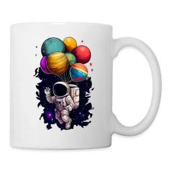 Astronaut auf dem Mond - Tasse - Weiß - Rechts