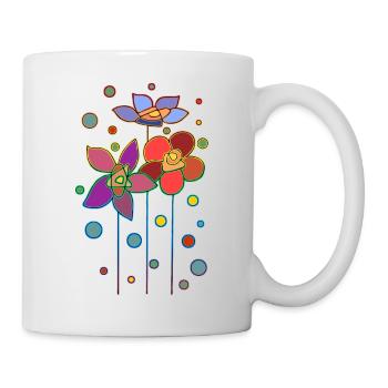 Fleur - Mug blanc - blanc - Droite