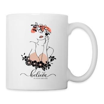 Modern art, Art line, believe in your dream - Mug - white - Right