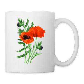 Blumen - Tasse - Weiß - Rechts
