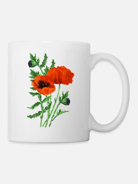 Blumen - Tasse - Weiß