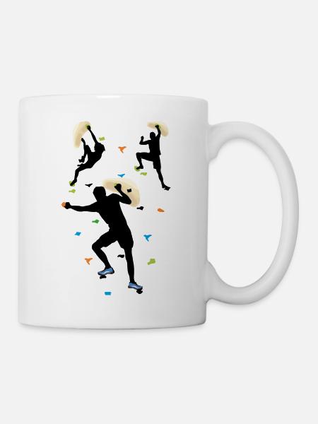 Bouldern,Sport,Klettern, sportler - Tasse - Weiß