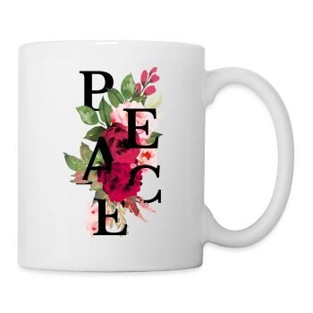 Peace flowers - Mug blanc - blanc - Droite