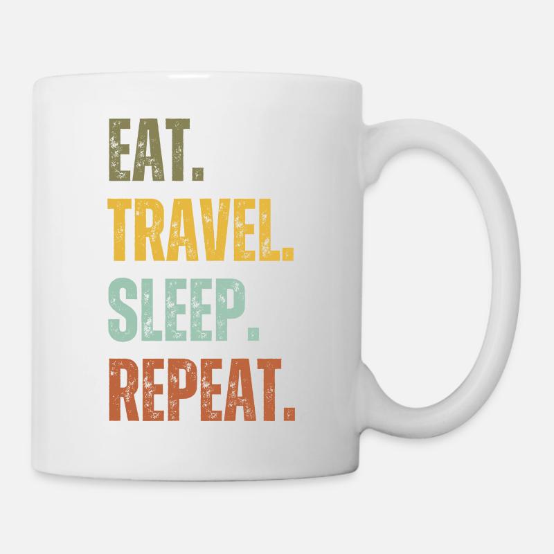 EAT TRAVEL SLEEP REPEAT - Mug - white