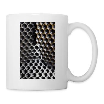 Metallisches kartesisches Design - Tasse - Weiß - Rechts