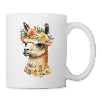 Lama doux - Mug blanc - blanc - Droite