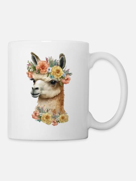Süßes Lama - Tasse - Weiß